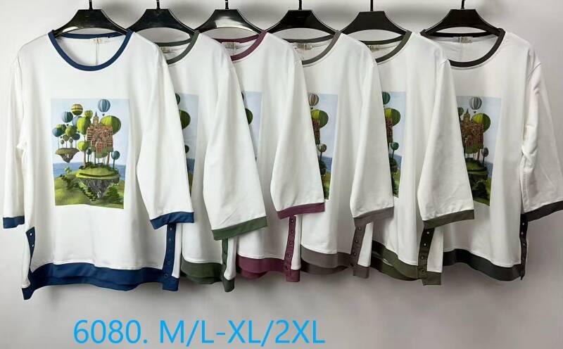 Bluzki damskie Roz M/L-XL-2XL, Mix Kolor Paczka 12 szt